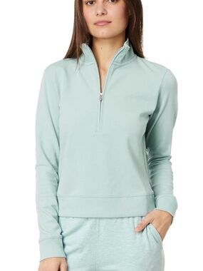 Travis Mathew Women’s Cloud 1/2 Zip Pullover in Ethereal Sage Colorway
